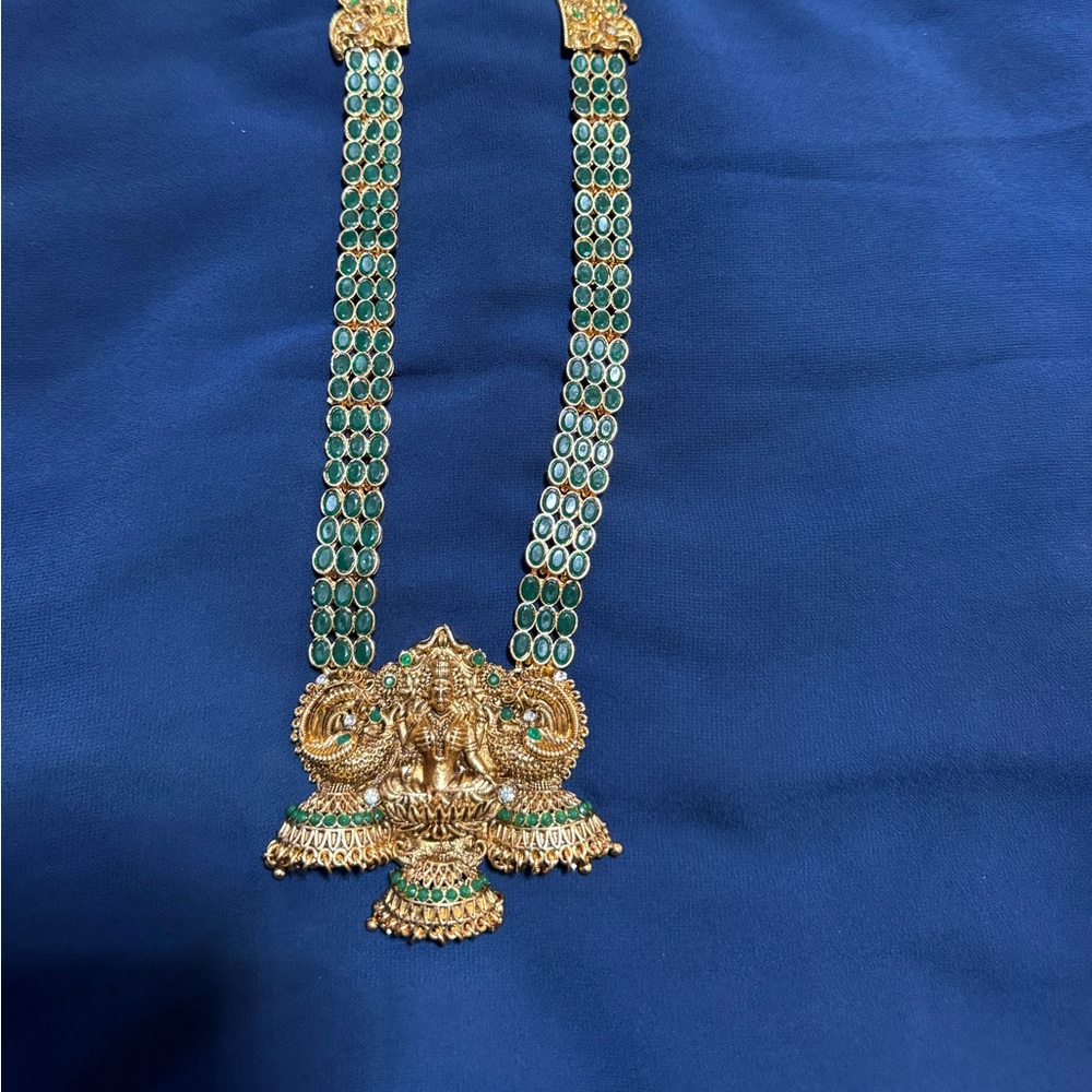 Beautiful gold plated Indian long necklace
